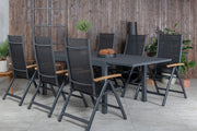 Venture Design Panama & Marbella Positionsstolar Svart + Matbord 160x100x75