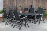 Venture Design Albany & Marbella Positionsstolar Svart + Matbord 160x100x75