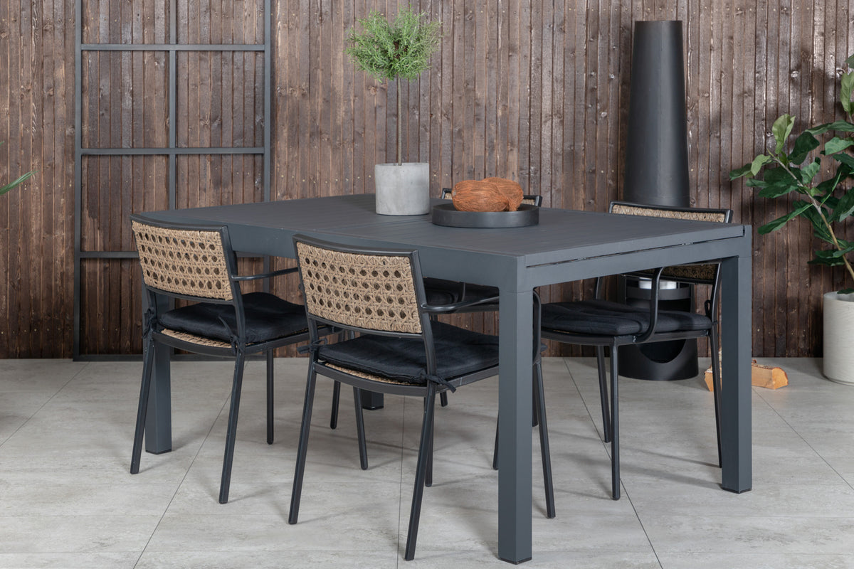 Venture Design Paola & Marbella Matstolar Natur + Matbord 160x100x75