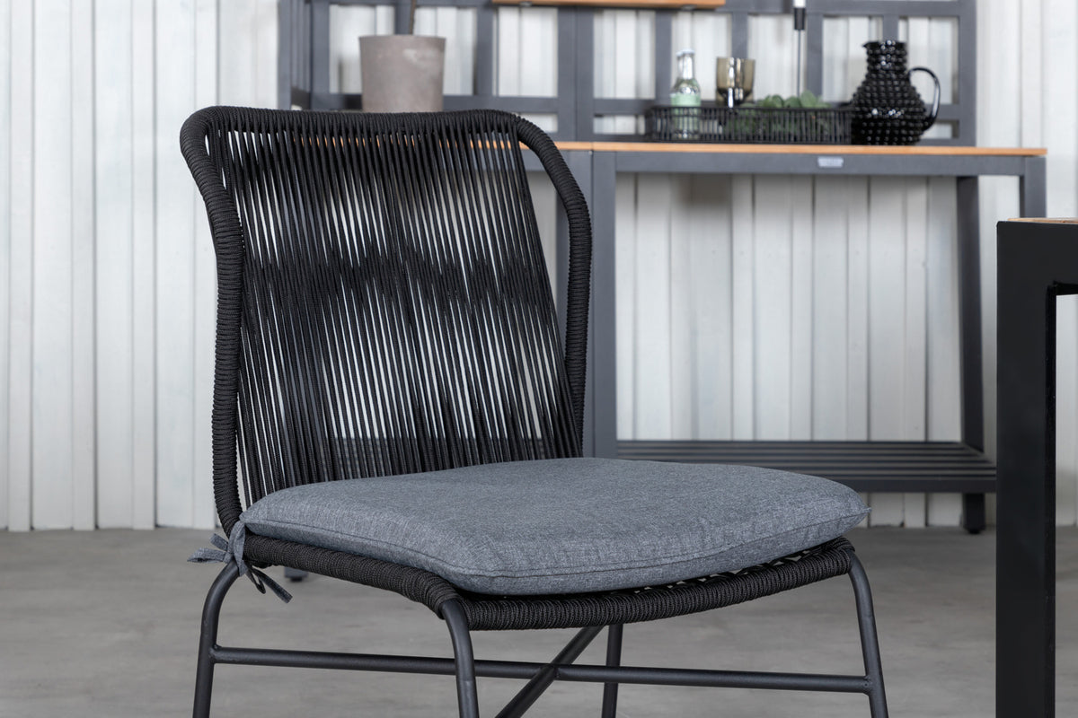 Venture Design Julian & Bois Matstolar Svart + Matbord 205x90