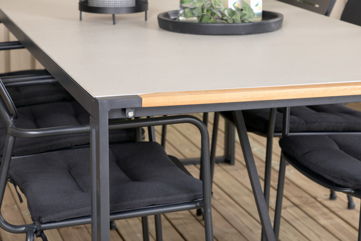 Venture Design Nicke & Texas Matstolar Svart + Matbord 200x100