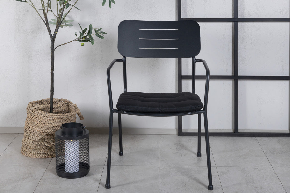 Venture Design Nicke & Texas Matstolar Svart + Matbord 200x100