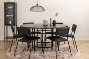 Venture Design Copenhagen & Kenth Matbord ⌀140 + Matstolar Svart
