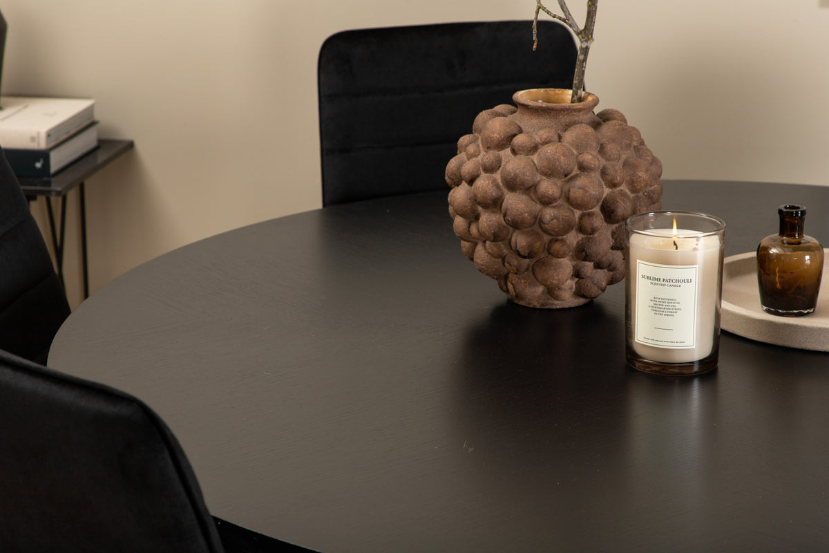 Venture Design Copenhagen & Windu Runda Matbord ⌀140 Svart + Matstolar 2-pack Svart