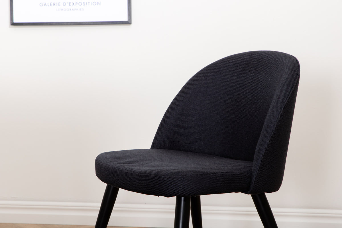 Venture Design Jimmy & Velvet Rektangulära Matbord 195 x 90 Vit + Matstolar 2-pack Svart