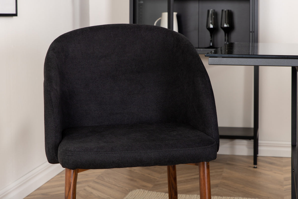 Venture Design Arch & Leif Matstolar Svart + Matbord 90x200