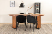 Venture Design Wrinkles & Bianca Matstolar Svart + Matbord 90x200