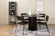 Venture Design Kenth & Bianca Matstolar 2-pack Svart + Runda Matbord ⌀110 Svart