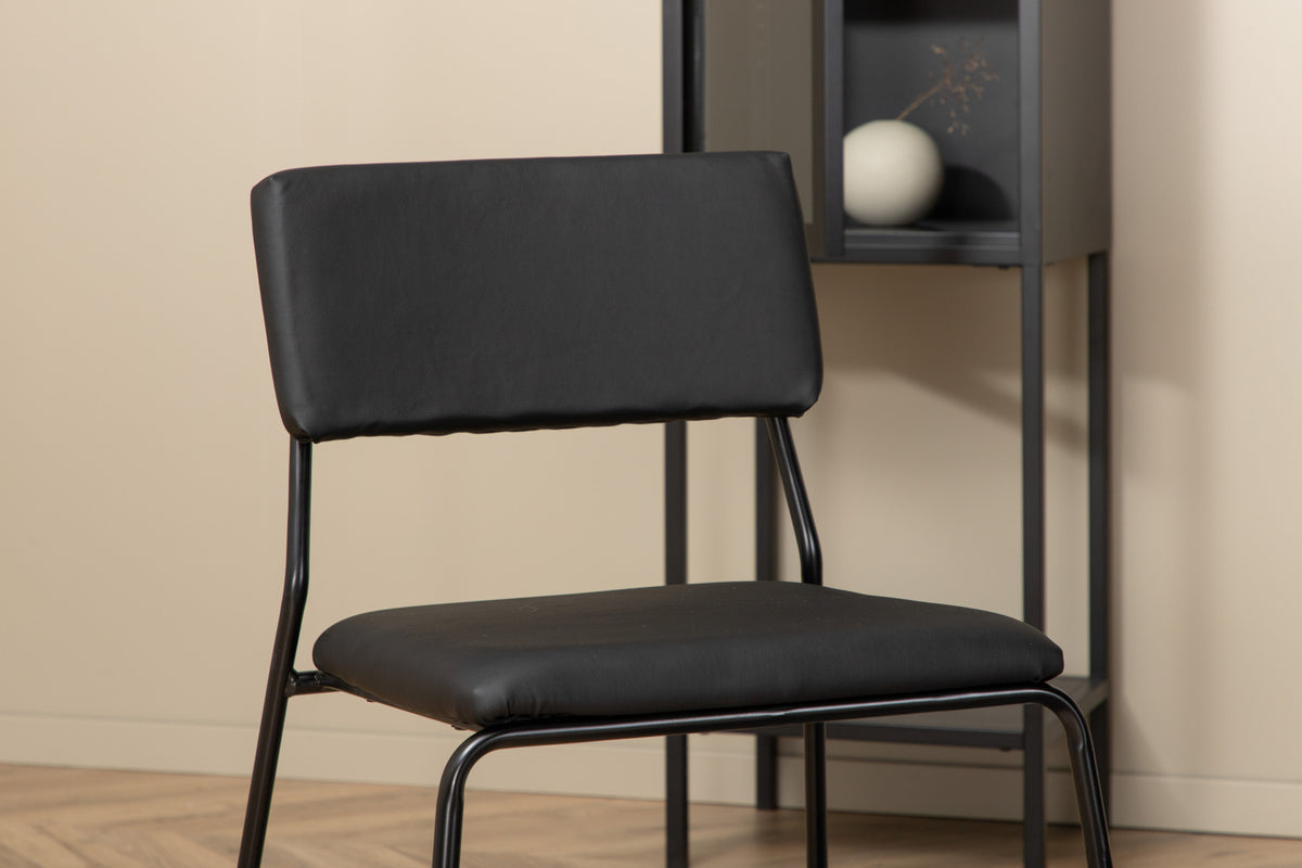 Venture Design Kenth & Bianca Matstolar 2-pack Svart + Runda Matbord ⌀110 Svart