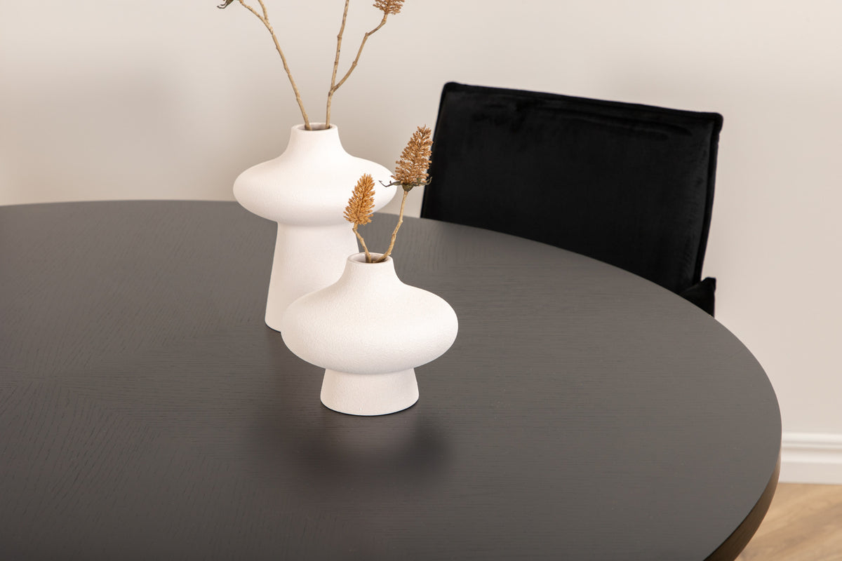 Venture Design Copenhagen & Petra Runda Matbord ⌀140 Svart + Matstolar Svart