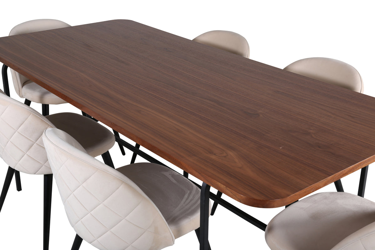 Venture Design Uno, Velvet Rektangulära Matgrupper