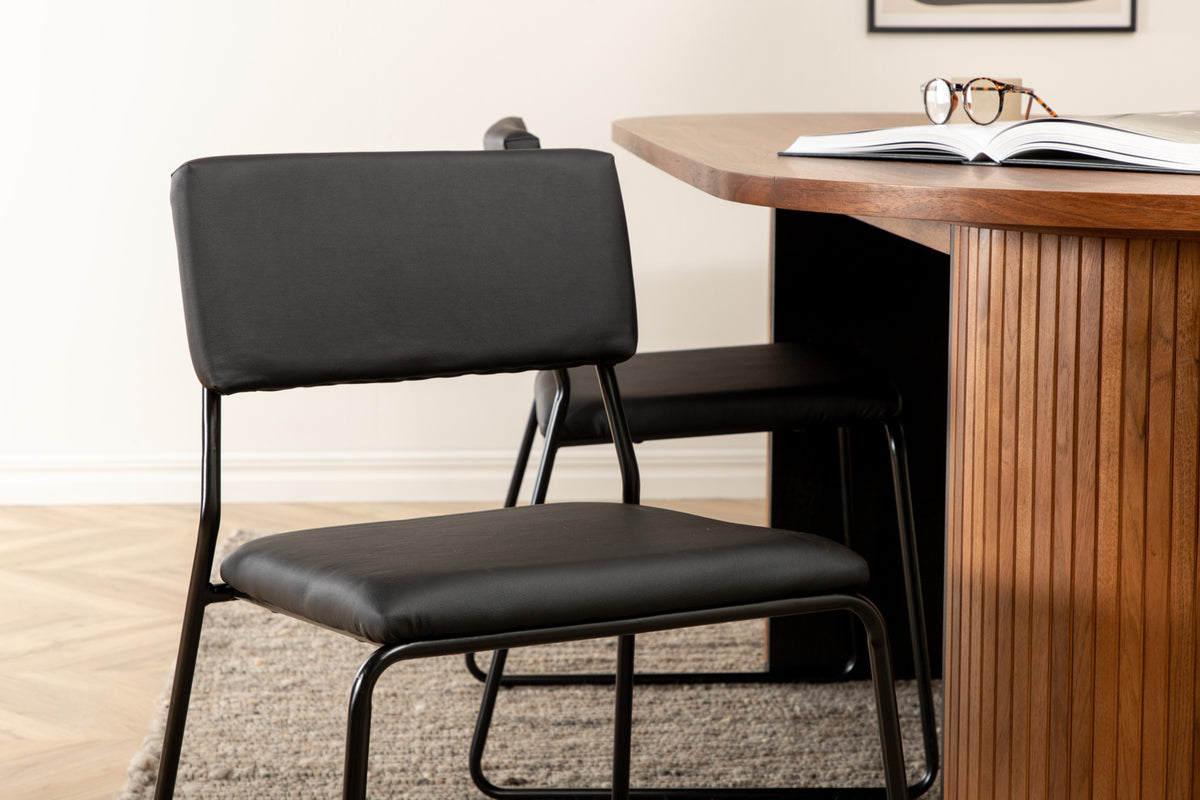Venture Design Kenth & Bianca Matstolar Svart + Matbord 90x200