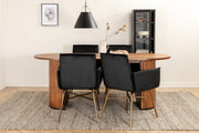 Venture Design Petra & Bianca Matstolar Svart + Matbord 90x200