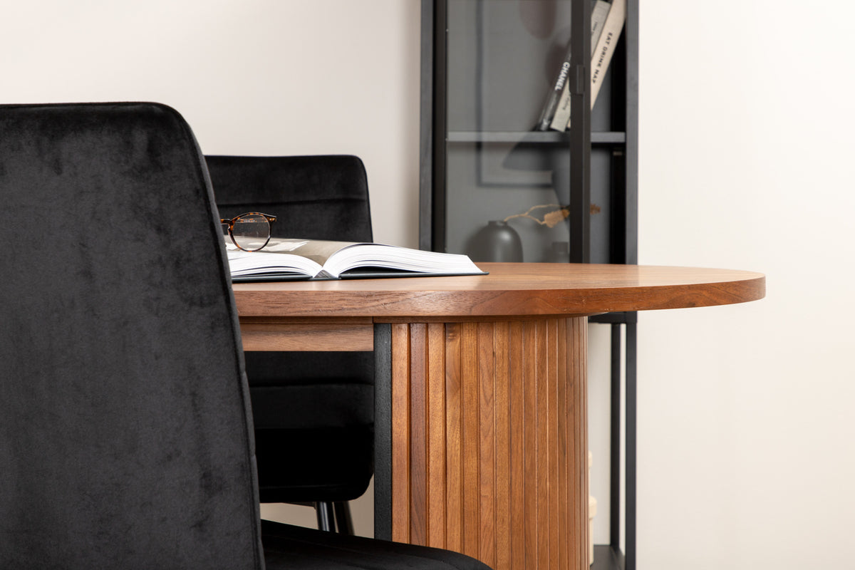 Venture Design Bianca & Windu Matbord 90x200 + Matstolar Svart