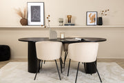 Venture Design Berit & Bianca Matstolar Beige + Matbord 90x200
