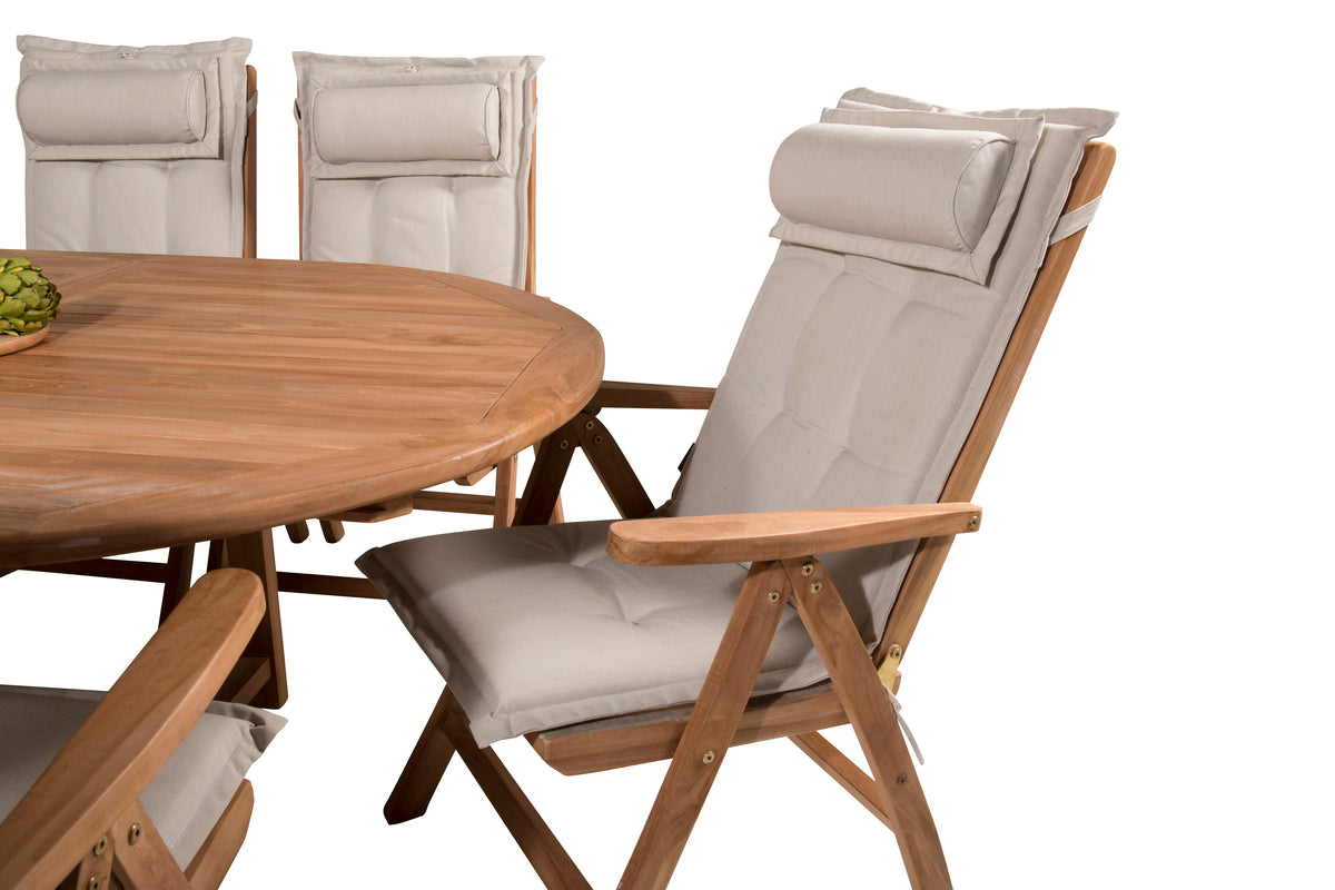 Venture Design Kenya Positionsstolar Natur + Ovala Matbord