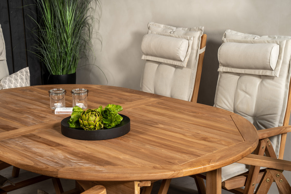 Venture Design Kenya Positionsstolar Natur + Ovala Matbord