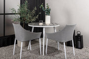 Venture Design Spoga & Break Matstolar 2-pack Grå + Runda Matbord ⌀90 Grå