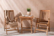 Venture Design Ghana & Kenya Cafebord 70 x 70 Natur + Positionsstolar Natur