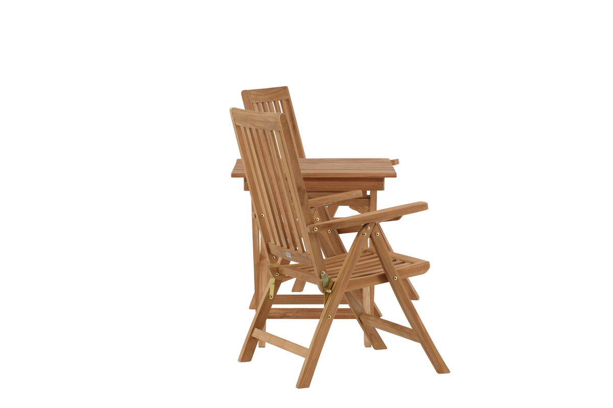 Venture Design Ghana & Kenya Cafebord 70 x 70 Natur + Positionsstolar Natur