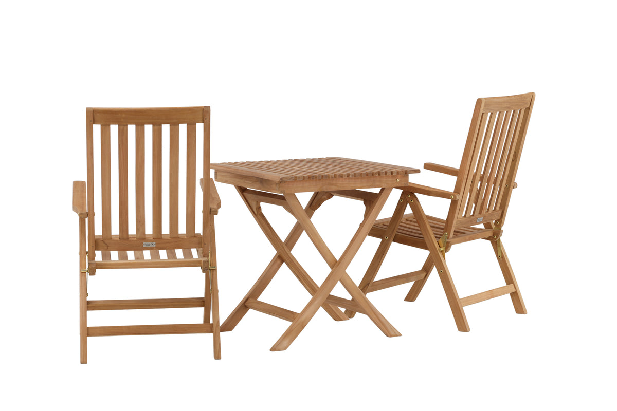 Venture Design Ghana & Kenya Cafebord 70 x 70 Natur + Positionsstolar Natur