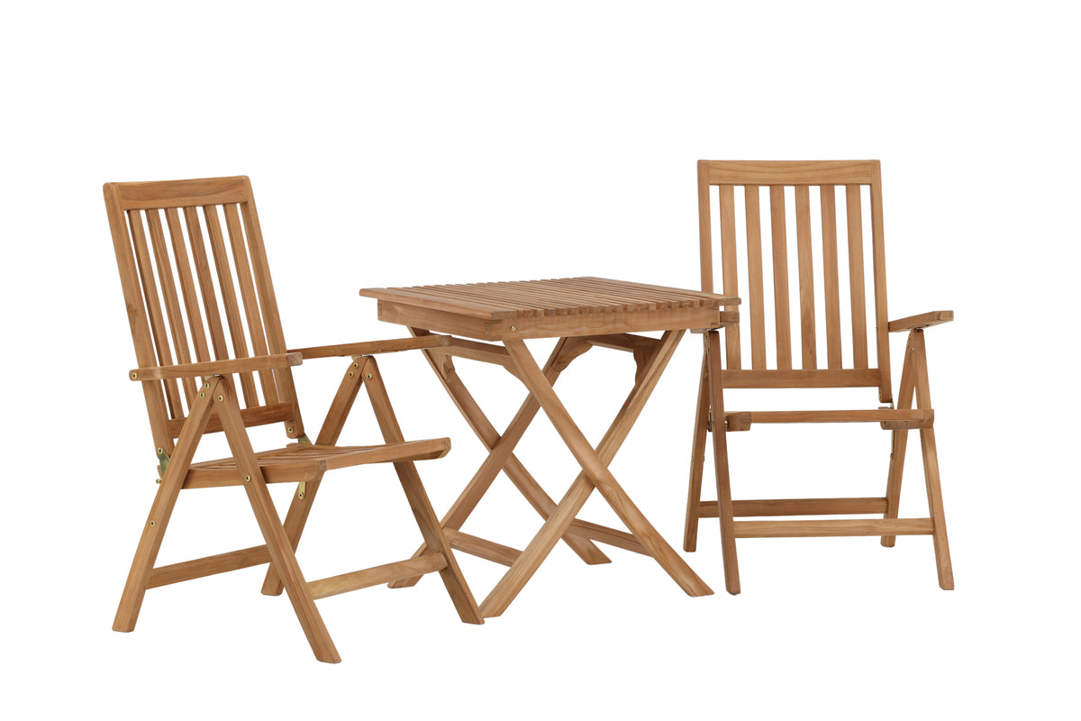 Venture Design Ghana & Kenya Cafebord 70 x 70 Natur + Positionsstolar Natur