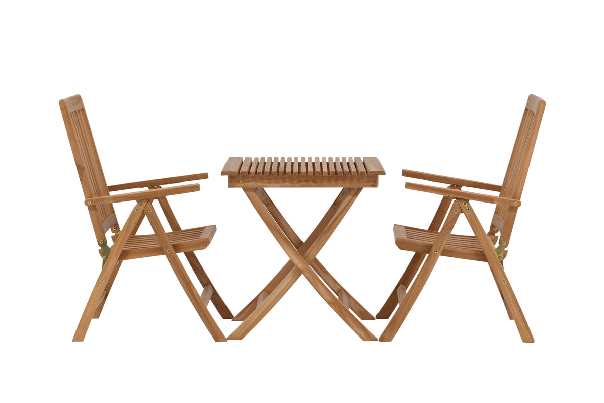 Venture Design Ghana & Kenya Cafebord 70 x 70 Natur + Positionsstolar Natur