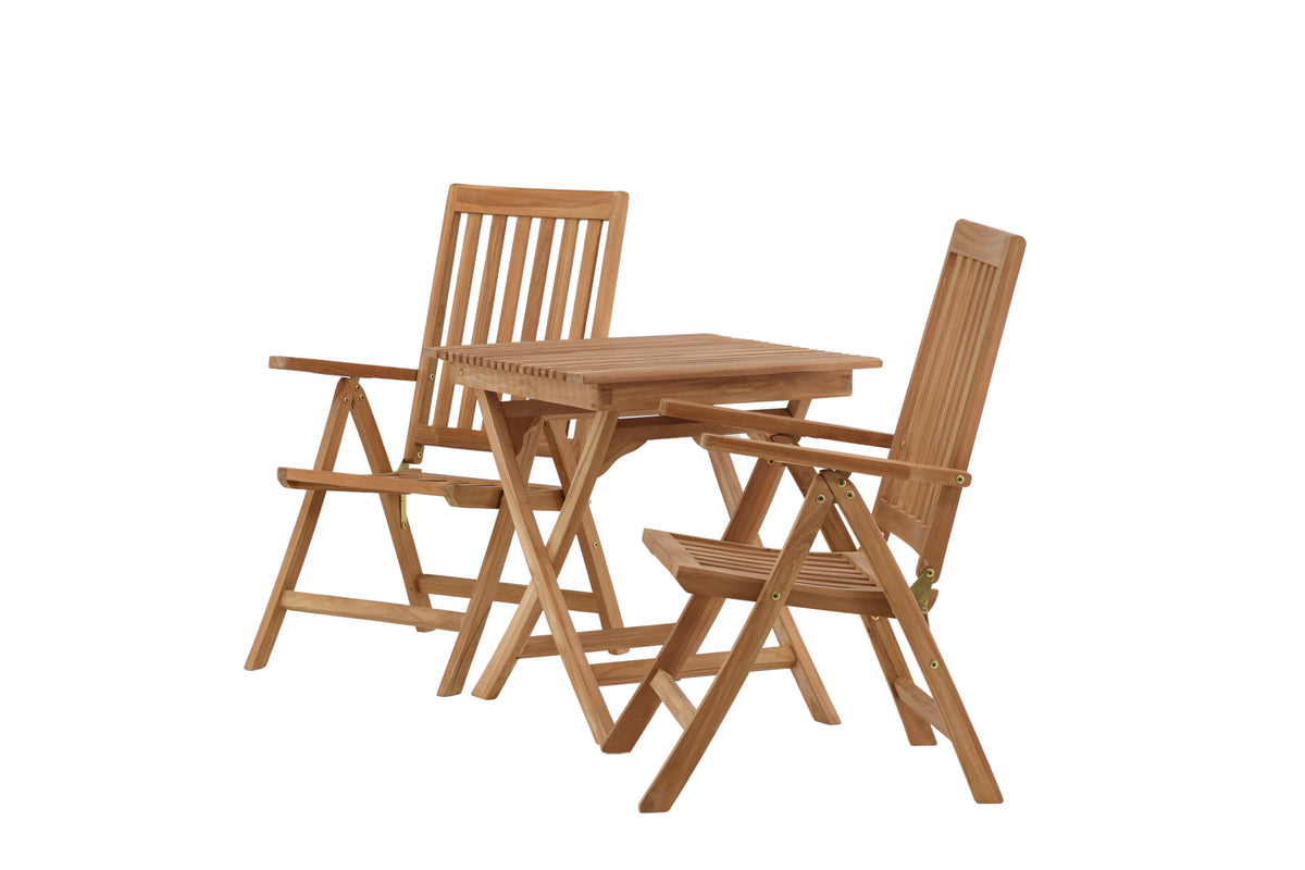 Venture Design Ghana & Kenya Cafebord 70 x 70 Natur + Positionsstolar Natur