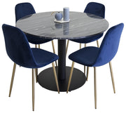 Venture Design Venture Home Estelle & Polar Matbord ⌀106 + Matstolar Blå