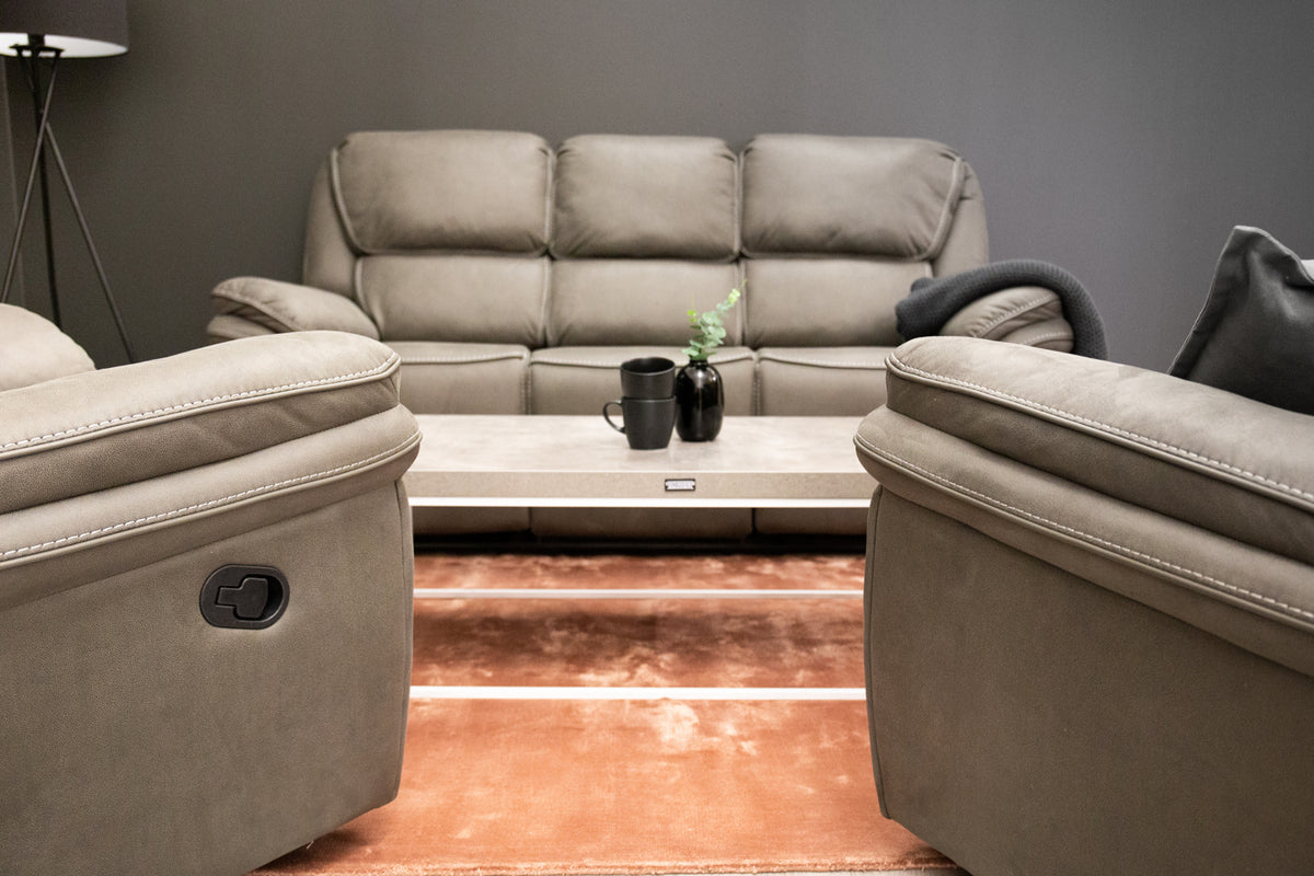 Venture Design Saranda Reclinersoffor Grå + Reclinerfåtöljer Grå