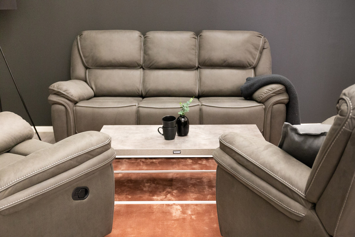 Venture Design Saranda Reclinersoffor Grå + Reclinerfåtöljer Grå