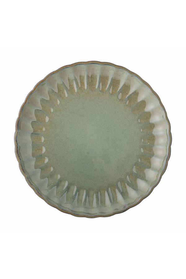Bloomingville Latina Tallrik, Grön, Stengods D27xH2 cm, 6-pack