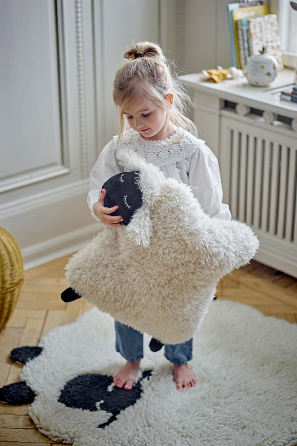 Bloomingville Mini Dolly Matta, Vit, Ull L84xB84 cm