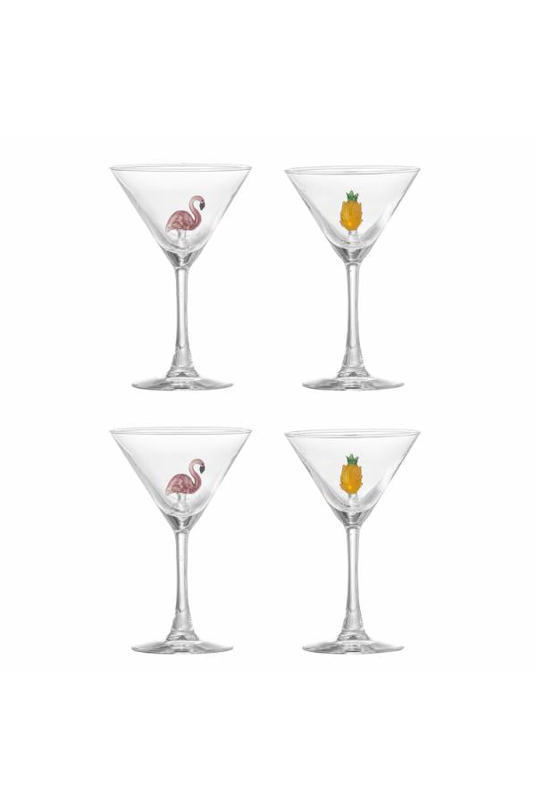 Bloomingville Misa Cocktailglas, Multipack, Klart, Glas D9xH16 cm, Set om 4
