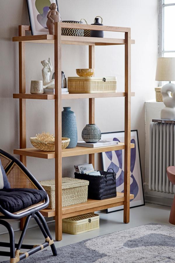 Bloomingville Loue Loungefåtölj, Svart, Rotting L65xH80xB71 cm