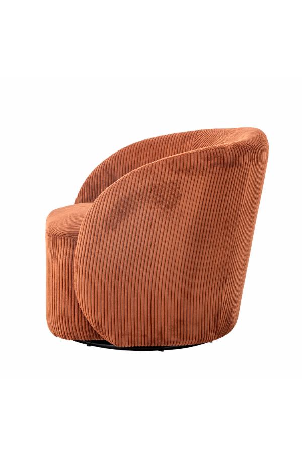 Bloomingville Pradi Lounge Chair, Orange, Polyester L76xH73xB77 cm