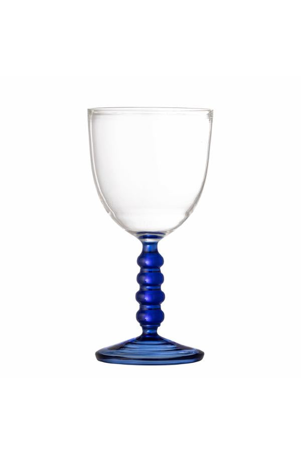 Bloomingville Noemi Vinglas, Blått, Glas D9xH17 cm, 6-pack
