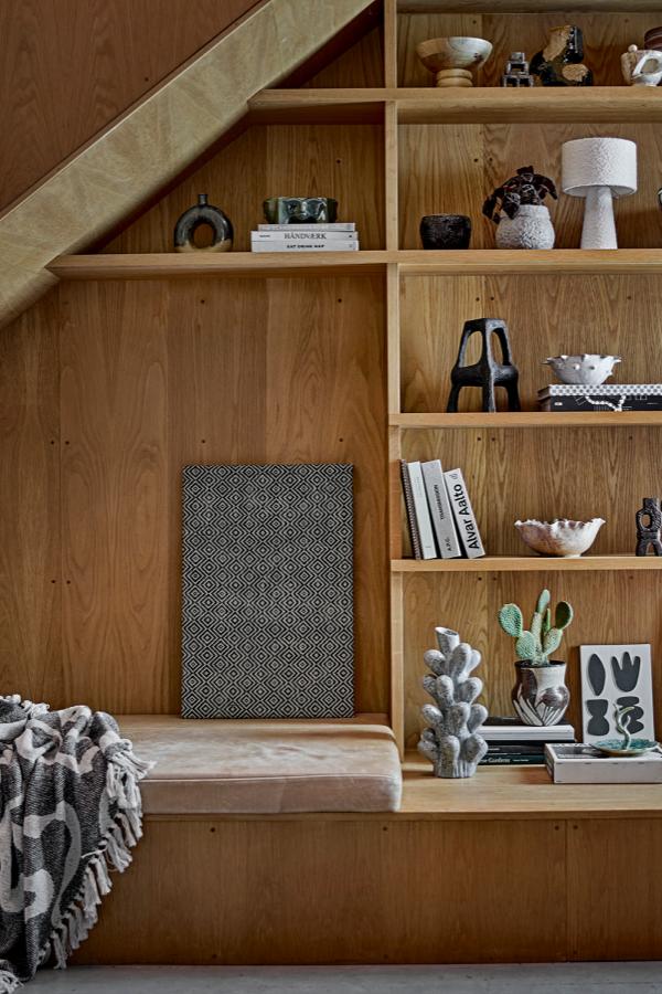Bloomingville Salobre Pläd, Svart, Återvunnen Bomull L160xB130 cm