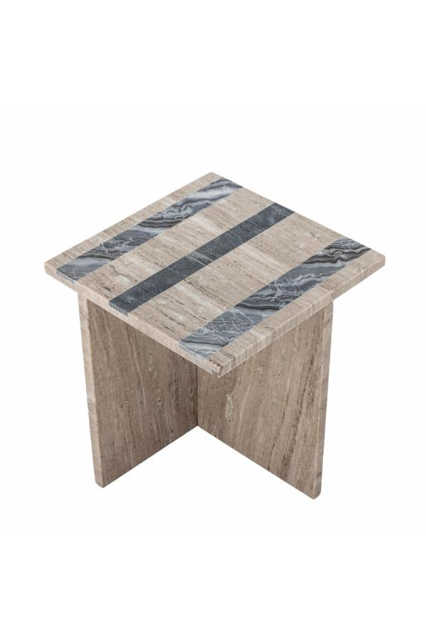 Bloomingville Clea Sidobord, Brun, Marmor L36xH40xB36 cm