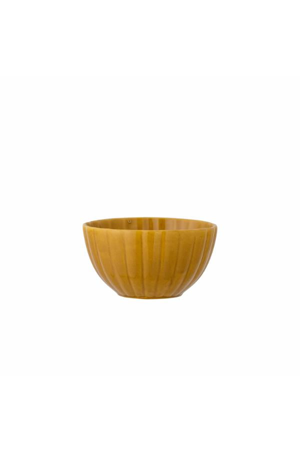 Bloomingville Latinsk skål, gul, stengods D9xH5 cm, 6-pack