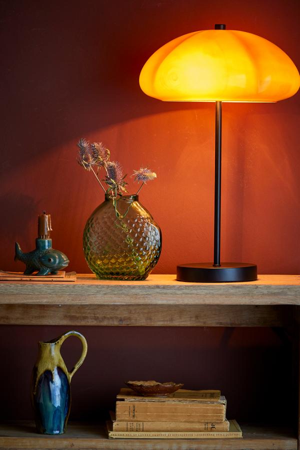 Creative Collection Kinoko Bordlampa, Gul, Metall D30xH46,5 cm