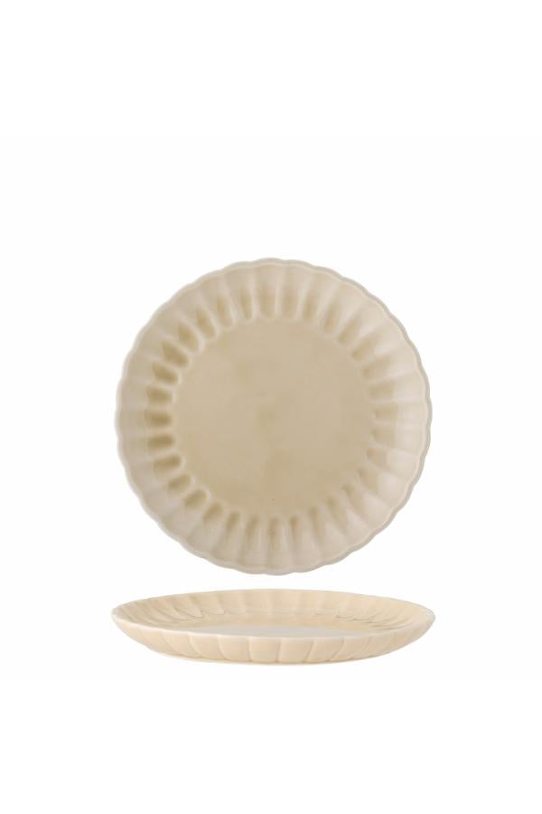 Bloomingville Latinsk tallrik, Natur, Stengods D20xH2 cm, 6-pack