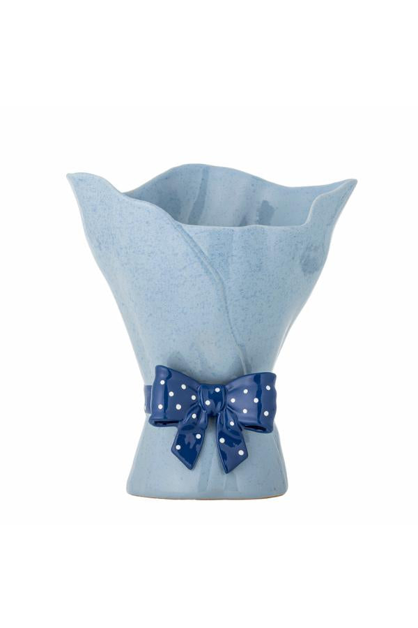Bloomingville Belivia Vas, Blå, Stengods D19,5xH28,5 cm