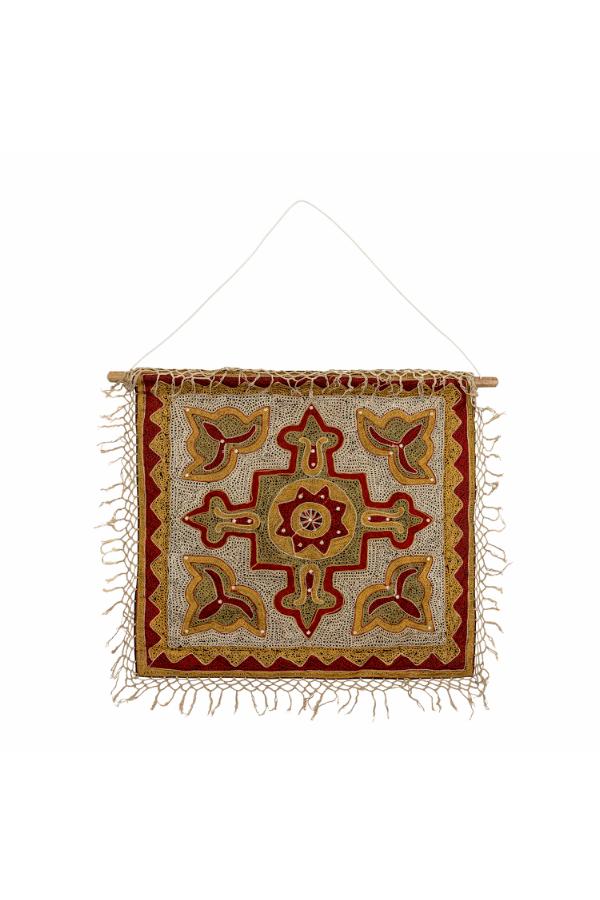 Creative Collection Mughal väggdekor, röd, bomull H75xB75 cm