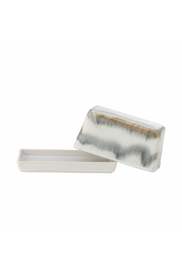 Bloomingville Paula Butter Box, Grå, Stengods L17,5xH8xB11,5 cm, 6-pack