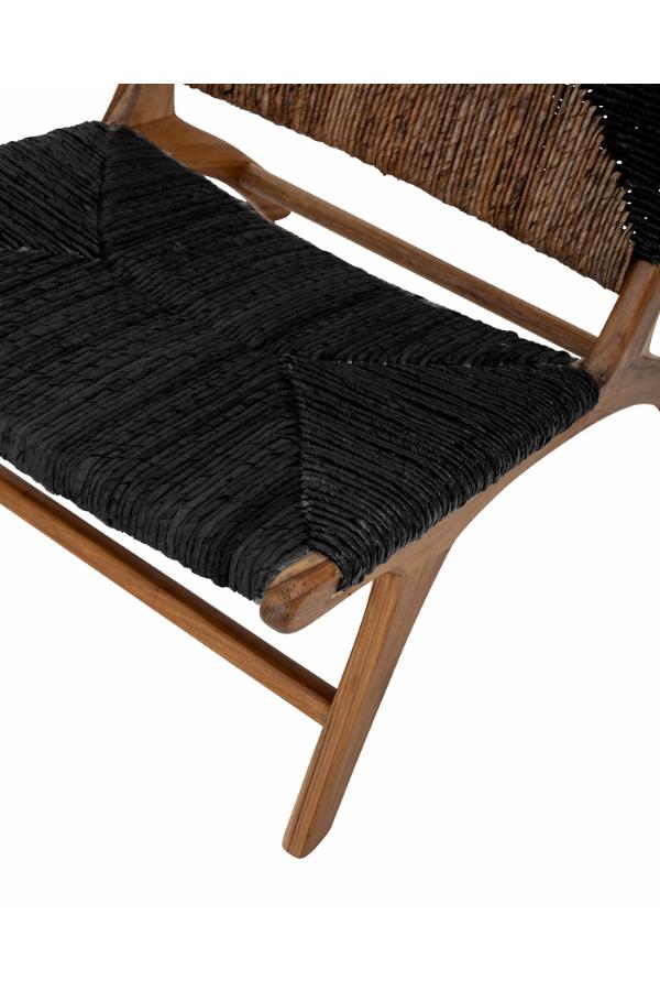 Bloomingville Grant Lounge stol, Svart, Teak L65,5xH69,5xW76,5 cm