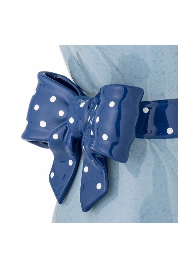 Bloomingville Belivia Vas, Blå, Stengods D19,5xH28,5 cm