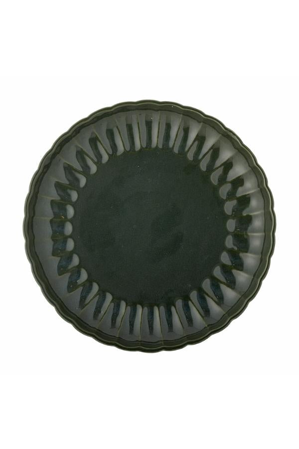Bloomingville Latina Tallrik, Grön, Stengods D27xH2 cm, 6-pack
