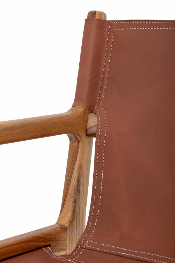 Bloomingville Ollie Lounge Chair, Brun, Läder L55xH84xB60 cm