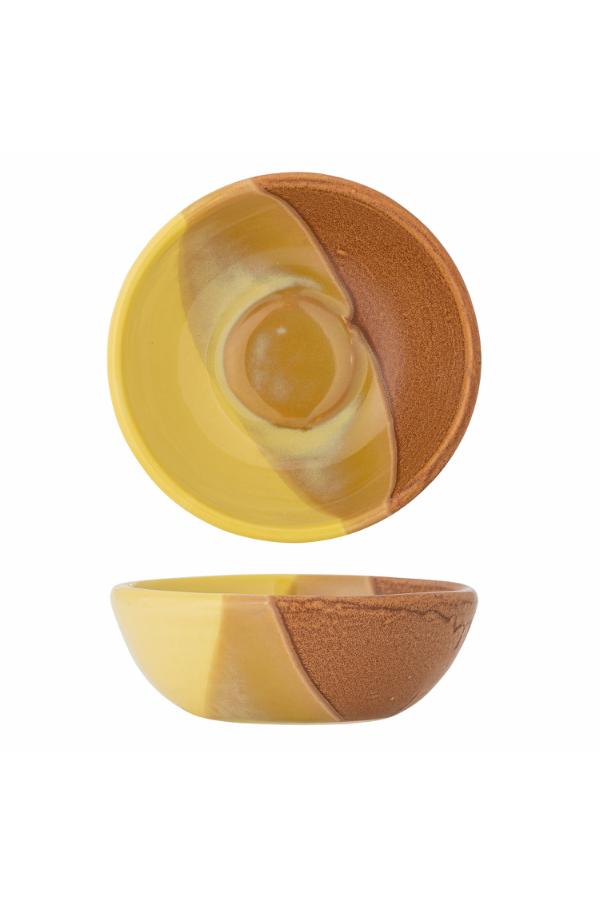 Bloomingville Paula Skål, Gul, Stengods D16xH5 cm, 8-pack